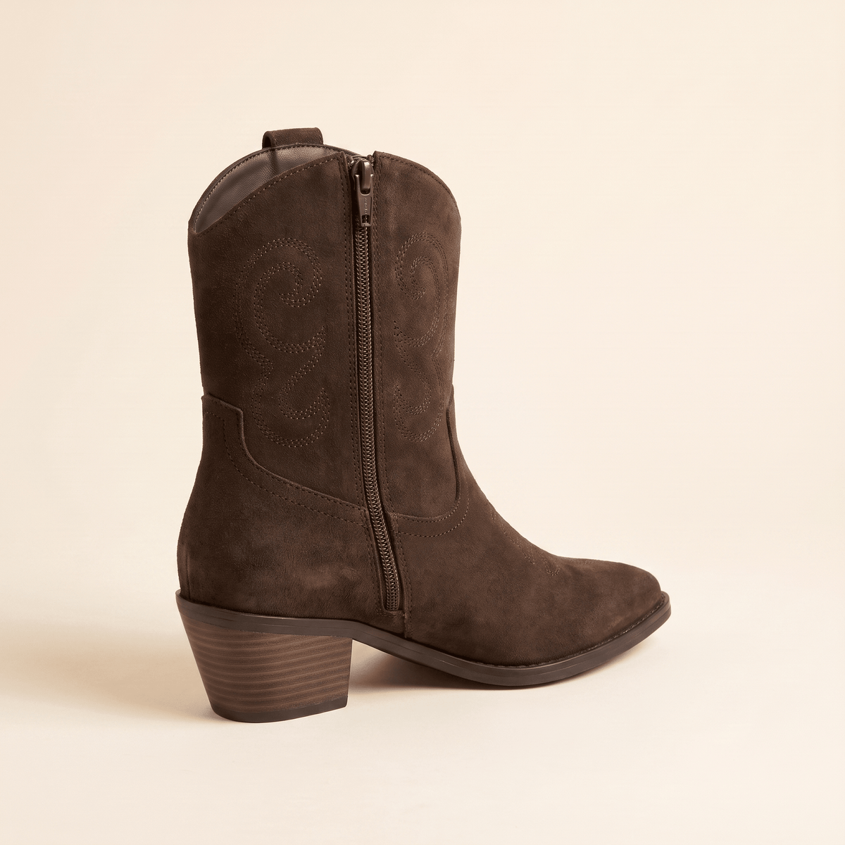 Rocío · Botín Cowboy Bordado de Ante - zapatos de mujer Calenzo