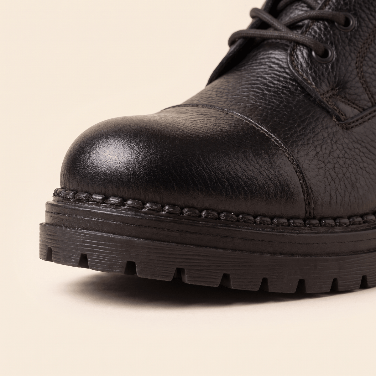 Sierra · Botín Militar de Piel con Cordones - zapatos de mujer Calenzo