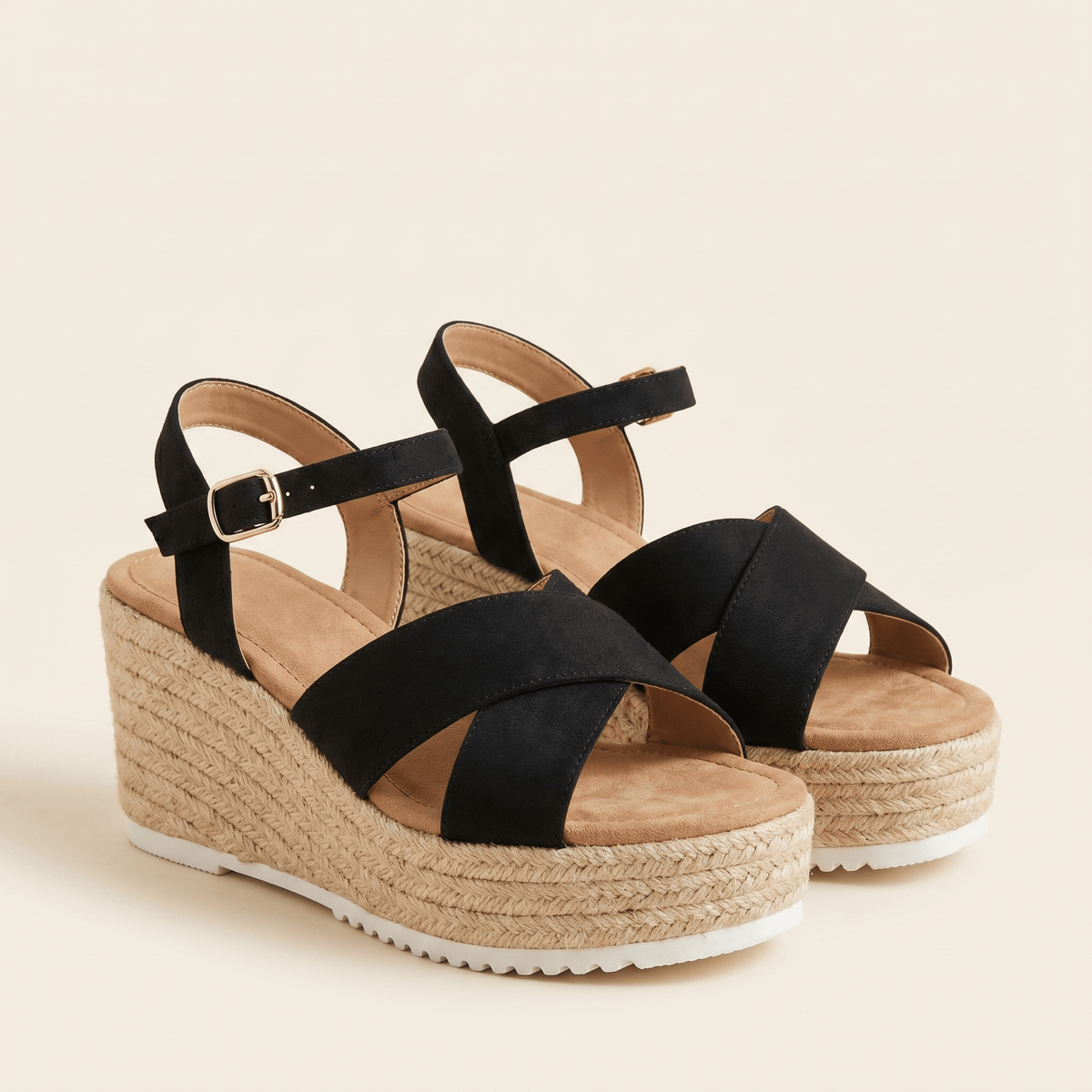 Triana · Cuña de Esparto con Tira Cruzada - zapatos de mujer Calenzo
